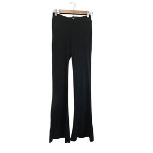 Colsie Black Ribbed Flare Pants Women's‎ Size Small Comfortable Stretch